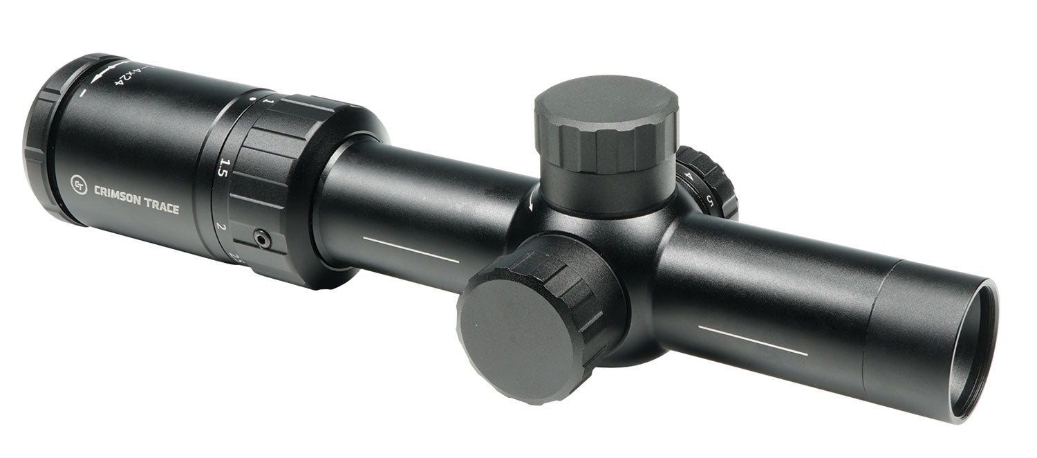 Crimson Trace 2 Series 1-4x24mm Red LED Illuminated FFP MOA/MOA Tactical Riflescope