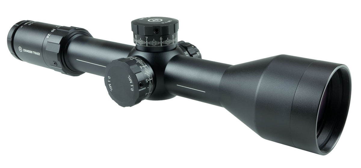 Crimson Trace 5 Series Tactical Riflescope 3-24x56mm FFP MIL/MIL Illuminated Red LED Reticle