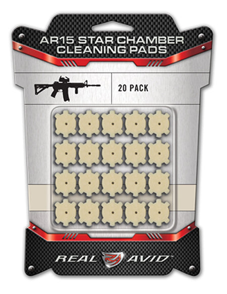 Real Avid AR-15 Star Chamber Carbon Cleaning Wool Pads 5.56/223 Rem 20 Pk