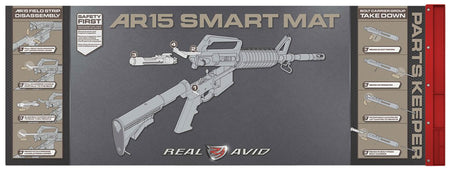 Real Avid AR-15 Smart Mat Oil-Resistant Cleaning Surface 43x16 with Parts Tray