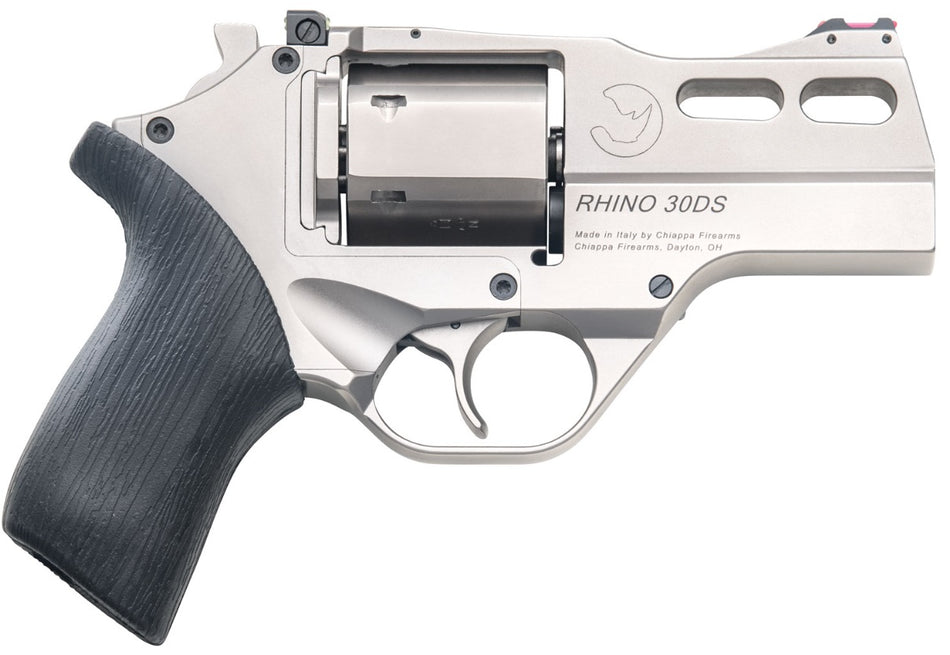 Chiappa Firearms 340.341 Rhino 30DS Small 10mm Auto 6 Shot 3" Black Anodized Picatinny Rail/Vent Rib Barrel, Black Cylinder Black Anodized Aluminum Frame w/Picatinny Rail, Walnut Grip