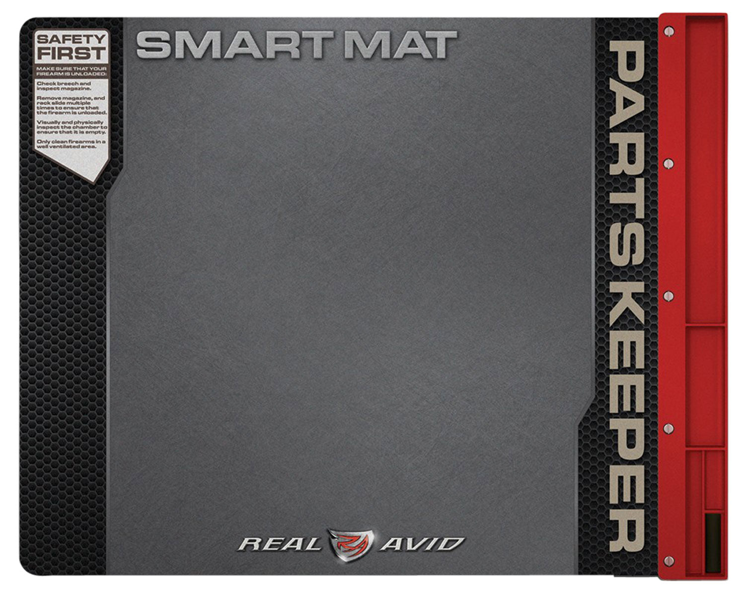 Real Avid Handgun Smart Mat Black and Red 19 x 16 Inches