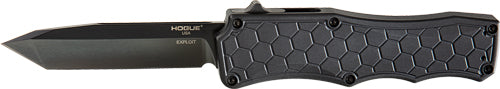 Hogue Exploit OTF 3.5" Tanto Matte Black Aluminum Auto Knife