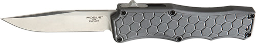 Hogue Exploit OTF 3.5" Clip Point Grey Aluminum Auto Knife