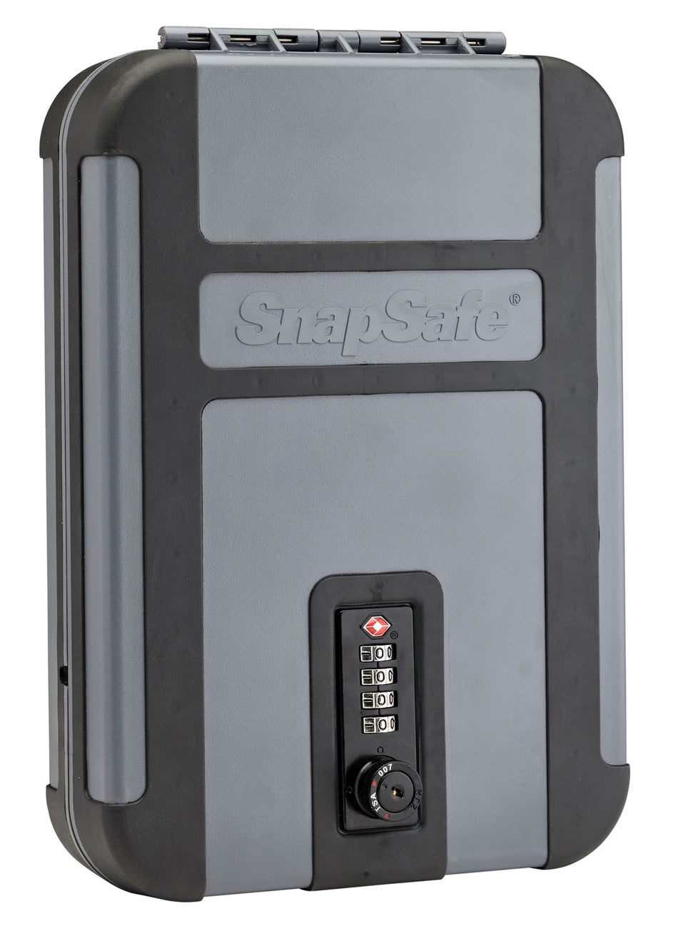 SnapSafe 75241 TrekLite XL Gray Polycarbonate Handgun Lock Box Combination Entry 10" x 7" x 2"