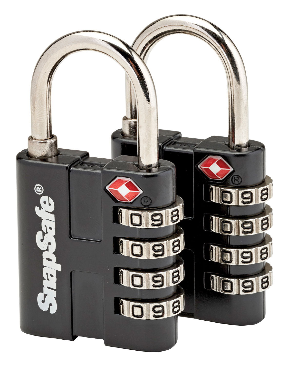 SnapSafe 76020 Resettable 4-Digit TSA Combination Padlocks 2 Pack