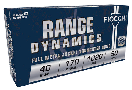 Fiocchi 40SWA Training Dynamics 40 S&W 170 gr Full Metal Jacket Truncated-Cone (TCFMJ)