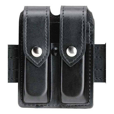 Safariland 77 Plain Black Hidden Snap Double Mag Holder for Glock 17/22