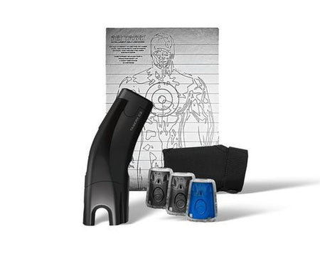 TASER C2 Gold Black Stun Kit 50K Volt 15 Ft Laser LED 2 Live Cartridges Training Cart Holster