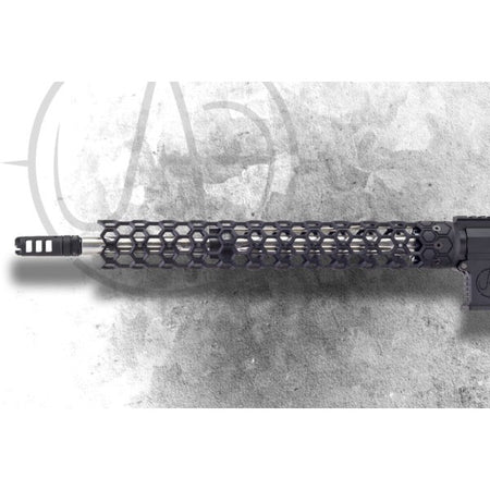 Unique AR 15" Ultralight Hexagonal Free Float Handguard Black Anodized