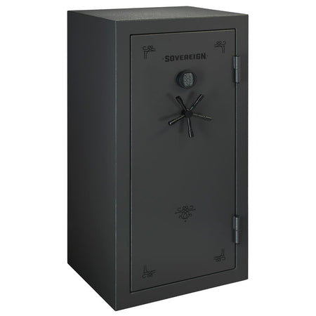 Stack-On Sovereign Gun Safe 36-Gun Capacity Gray Fire/Water Rated Electronic Lock 59"