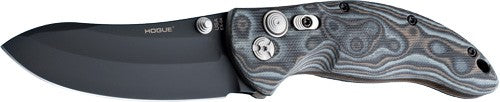 Hogue EX-04 4" G-10 G-Mascus Black and Grey Upswept Folder Knife