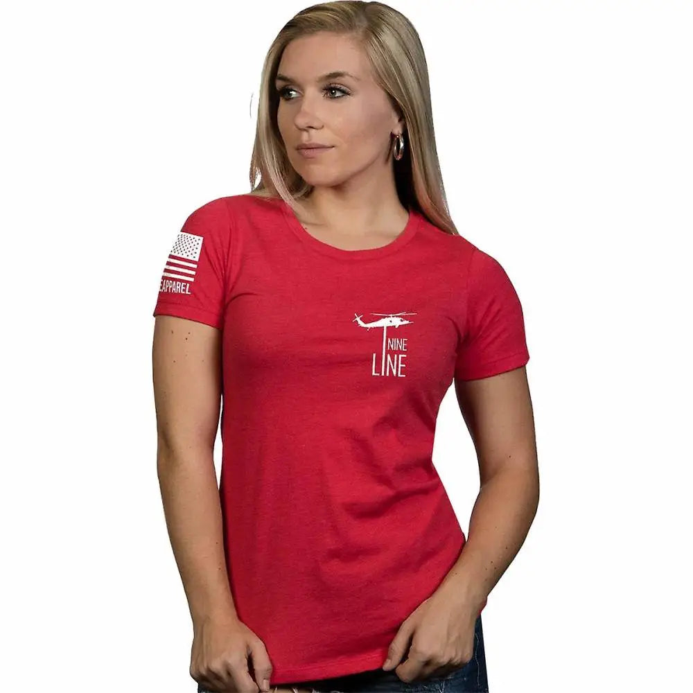 Nine Line Apparel Remember Everyone Deployed Women's Graphic Tee Red Small