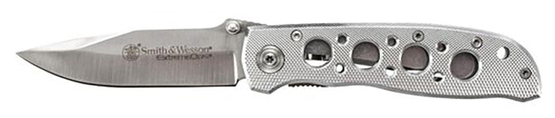 Smith & Wesson CK105H 4.1" Silver Aluminum Plain Blade Pocket Knife