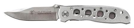 Smith & Wesson CK105H 4.1" Silver Aluminum Plain Blade Pocket Knife