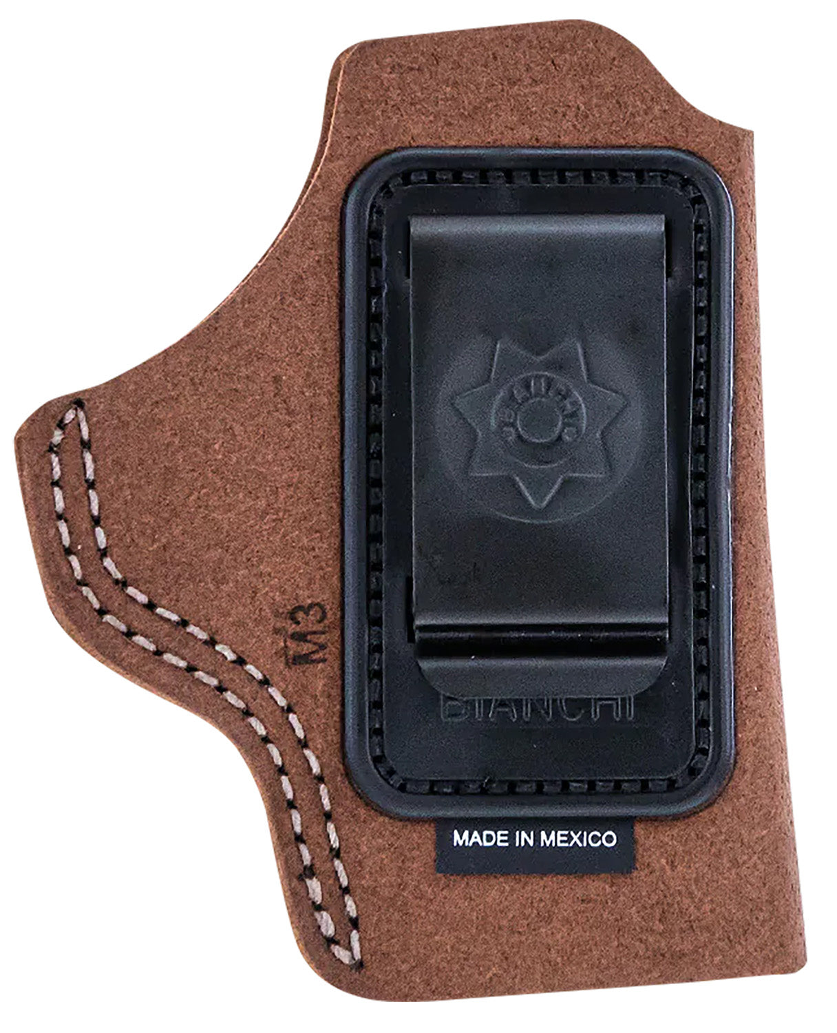 Bianchi 6C IWB 18026 Lightweight Tan Leather Holster with Spring Steel Clip - Glock 19/23/26/27 RH