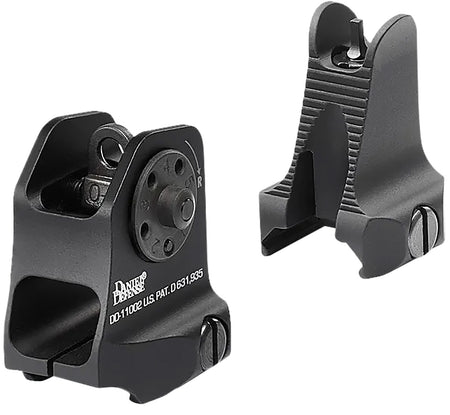 Daniel Defense 1908809116 AR-15 Fixed Iron Sight Combo Set Black Hard Anodized Aluminum
