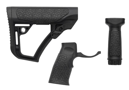 Daniel Defense 2810206145006 AR-15 Black Polymer Adjustable Buttstock Pistol Grip and Vertical Foregrip