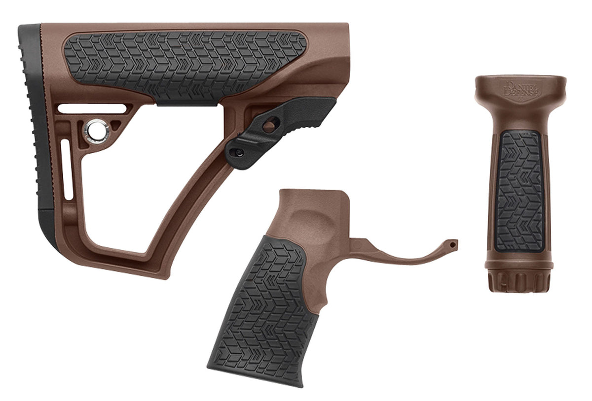 Daniel Defense 2810206145011 AR-15 Mil-Spec+ Adjustable Buttstock Pistol Grip Vertical Foregrip Set