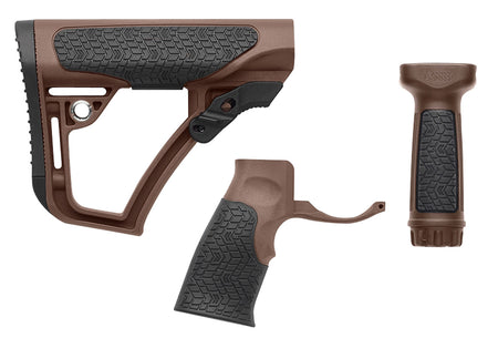 Daniel Defense 2810206145011 AR-15 Mil-Spec+ Adjustable Buttstock Pistol Grip Vertical Foregrip Set