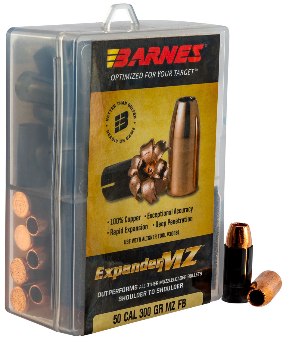 Barnes Bullets Expander MZ Muzzleloader .50 Cal 300gr Hollow Point Bullets 24/Box