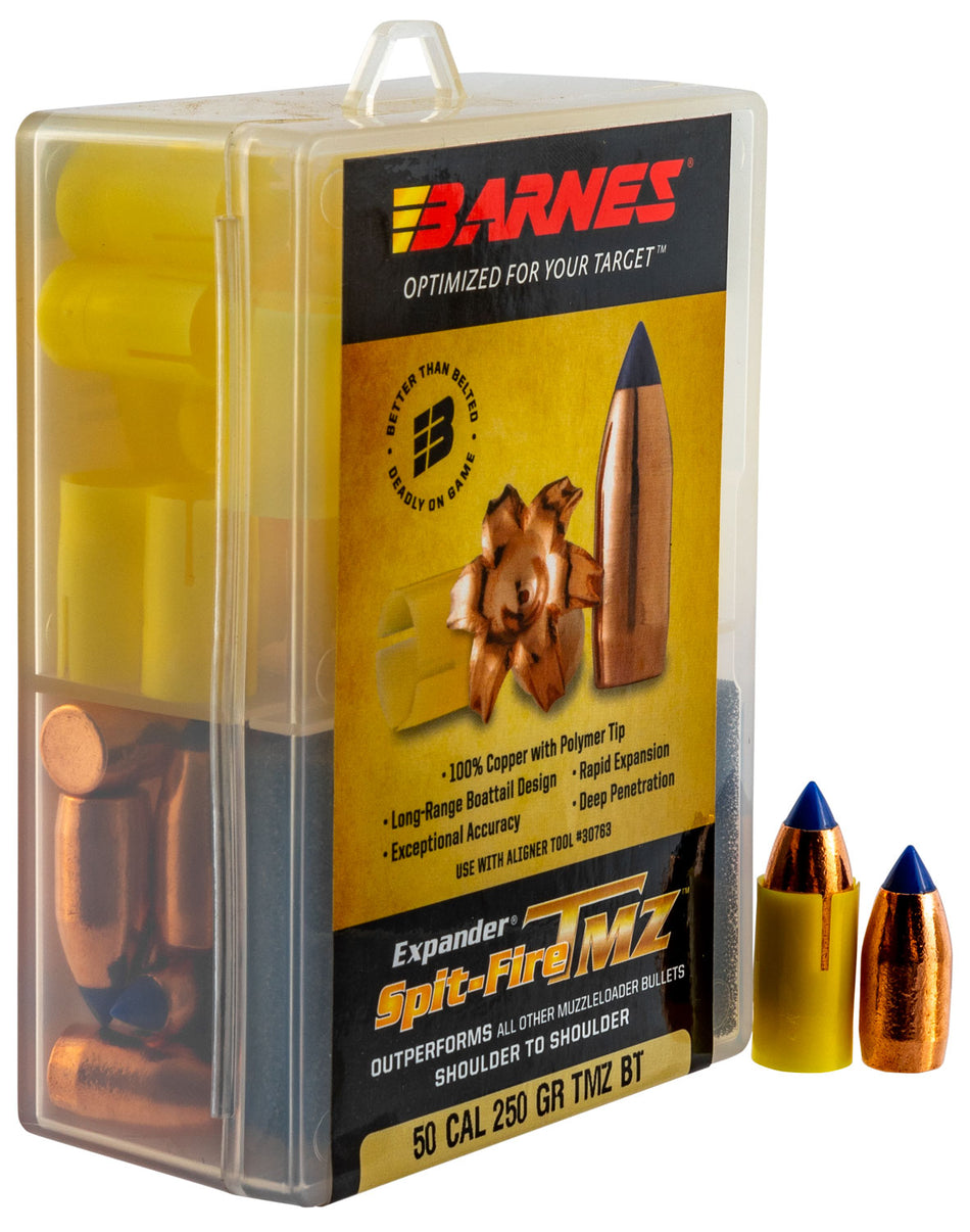 Barnes Bullets Spit-Fire TMZ Muzzleloader .50 Cal 250gr Polymer Tip Bullets 24/Box