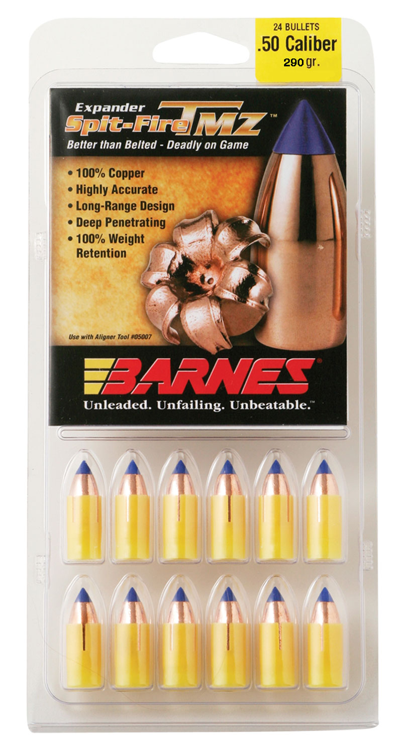 Barnes Bullets Spit-Fire TMZ Muzzleloader .50 Cal 290gr Polymer Tip Bullets 24/Box