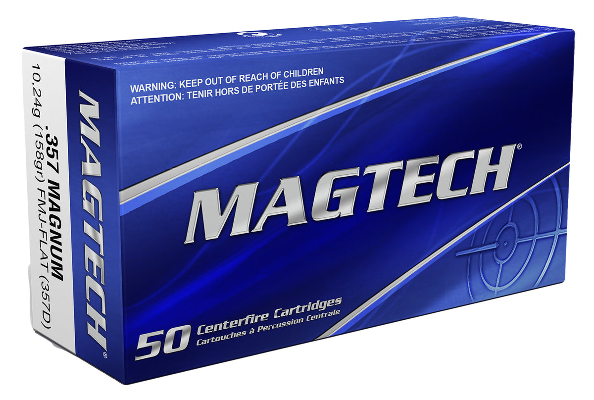 Magtech Range/Training .357 Magnum 158 grain Full Metal Jacket Flat Point ammunition