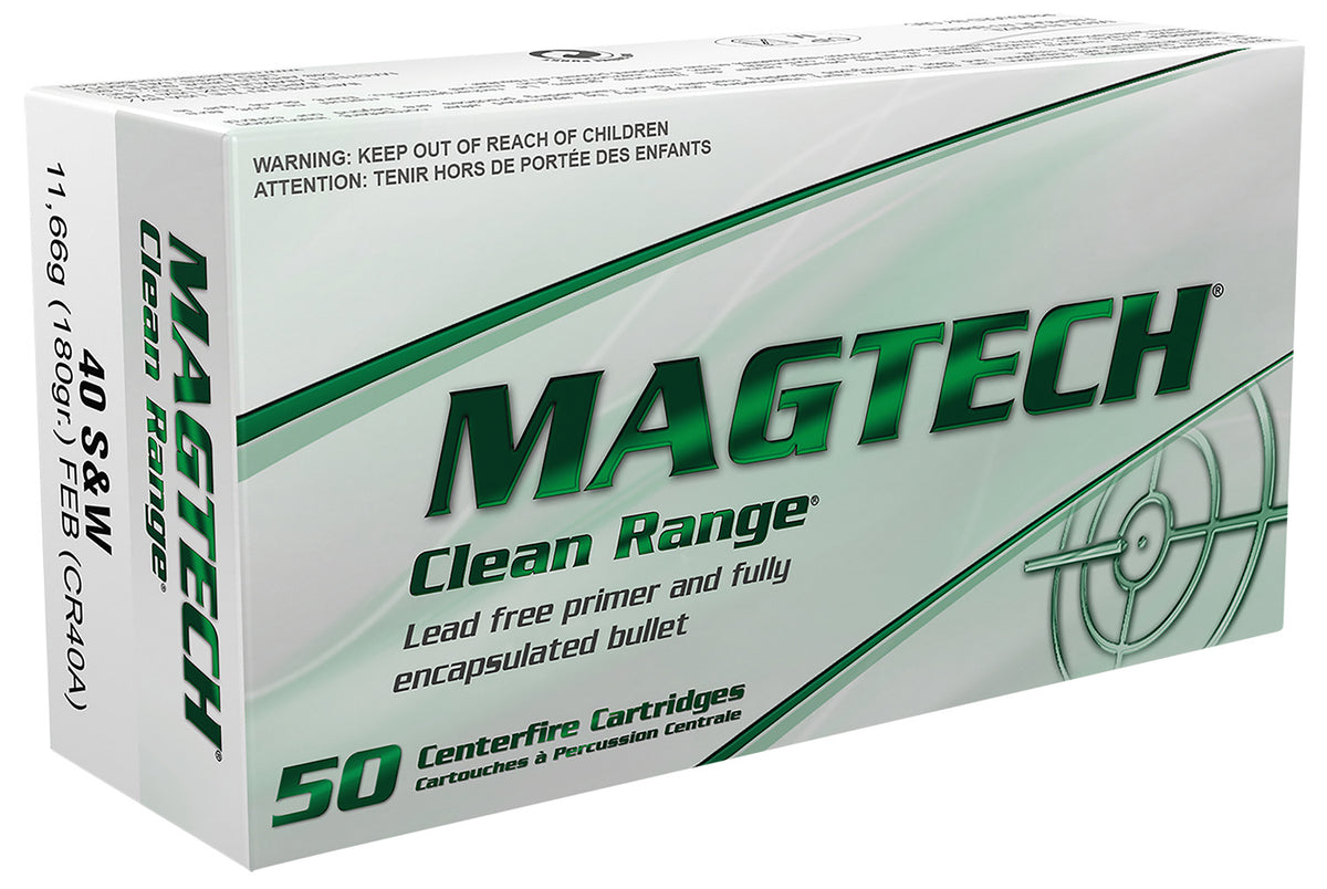 Magtech Clean Range Protection Fully Encapsulated Bullet Flat 180 Grain .40 S&W 990 fps