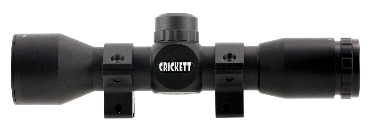 Crickett Compact Rimfire Rifle Scope Black 4x32mm 1" Tube Mil-Dot Reticle with 3/8" Rings