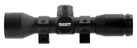 Crickett Compact Rimfire Rifle Scope Black 4x32mm 1" Tube Mil-Dot Reticle with 3/8" Rings