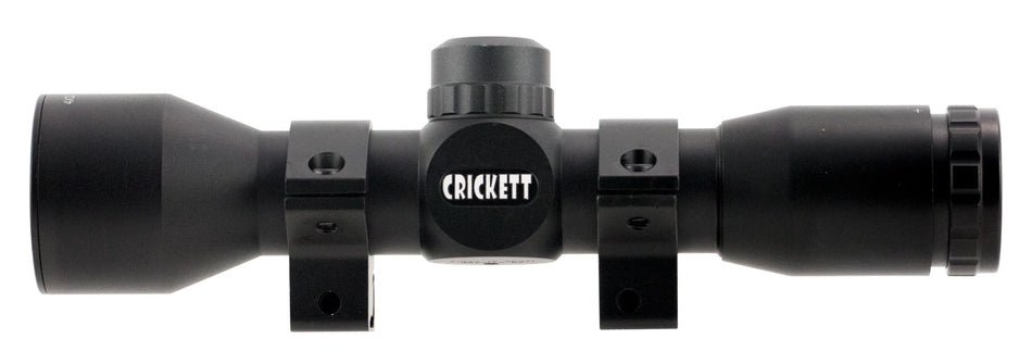 Crickett Compact Rimfire Rifle Scope Black 4x32mm 1" Tube Mil-Dot Reticle with 3/8" Rings