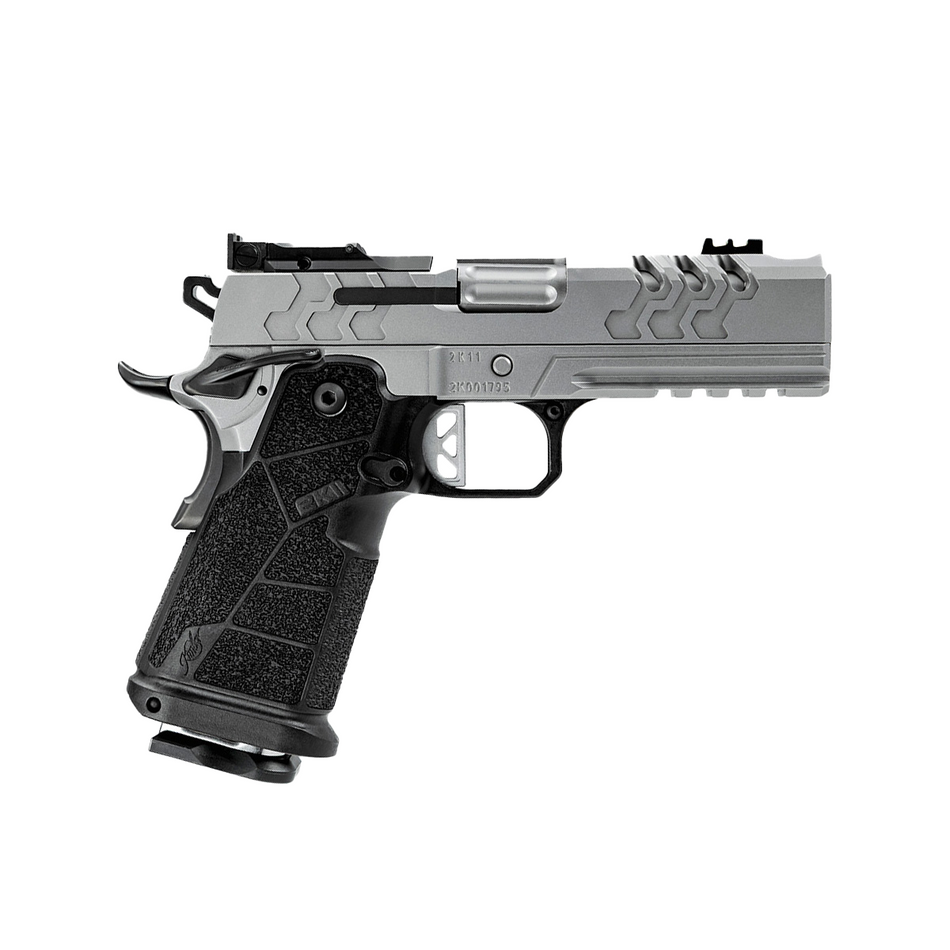 Kimber Mfg, Inc 3500075 2K11 Pro Compact 9mm Luger 19+1 4.25" Matte Stainless Steel Compensated Barrel & Lightening Cut/Optic Ready/Serrated Slide, Matte Stainless Steel Frame w/Beavertail & Picatinny