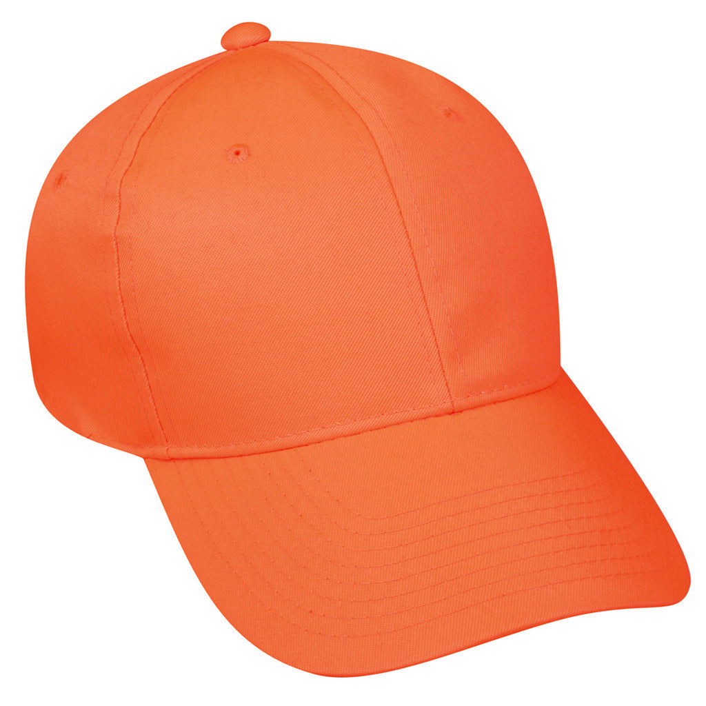 Outdoor Cap Mid Profile Blaze Orange 6 Panel Hat Plastic Snap Back