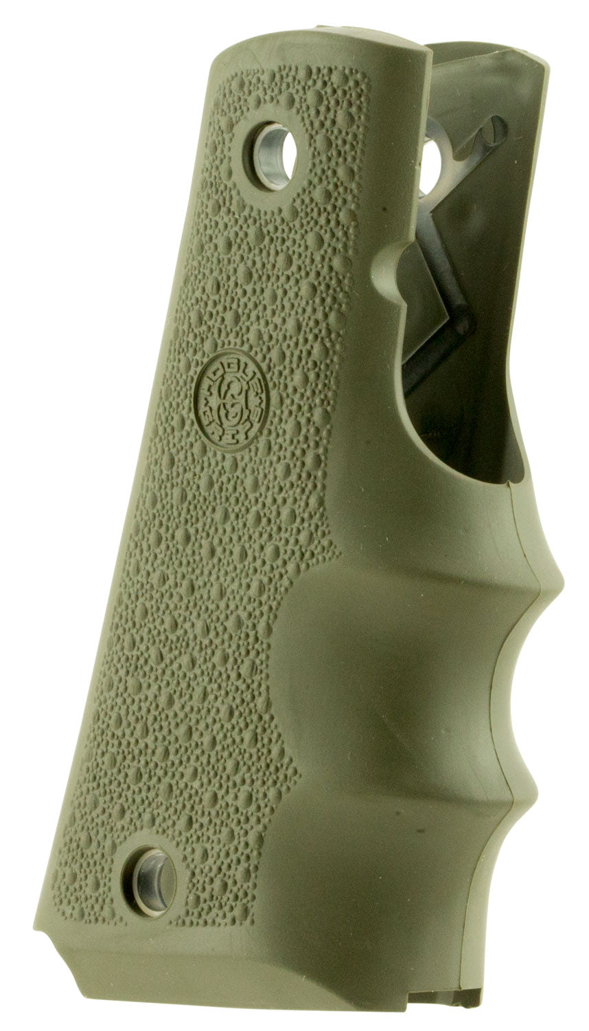Hogue 45001 Cobblestone OD Green OverMolded Rubber Finger Groove Grip for 1911 Government
