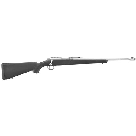RUGER 77/357 357MAG BOLT RIFLE, 18.5" BRUSHED STS THREADED BBL, BLK SYNTHC STOCK, 5RD