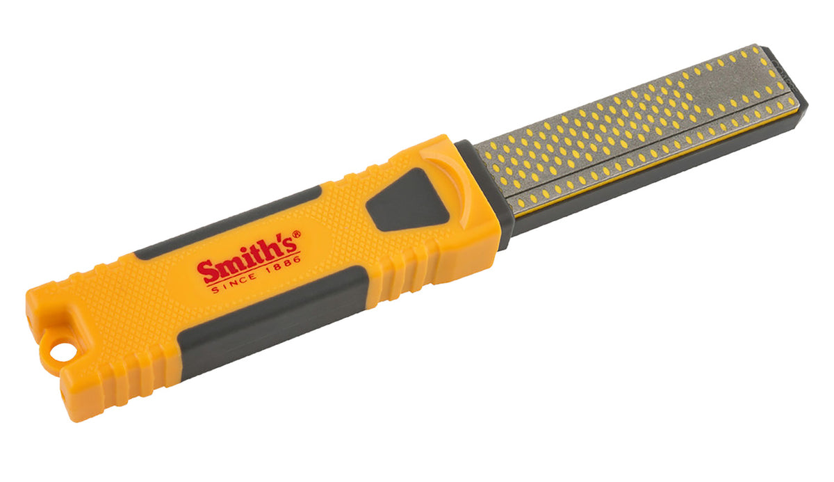 Smiths DCS4 4" Diamond Combination Hand Held Knife Sharpener with Micro-Tool Pad Yellow