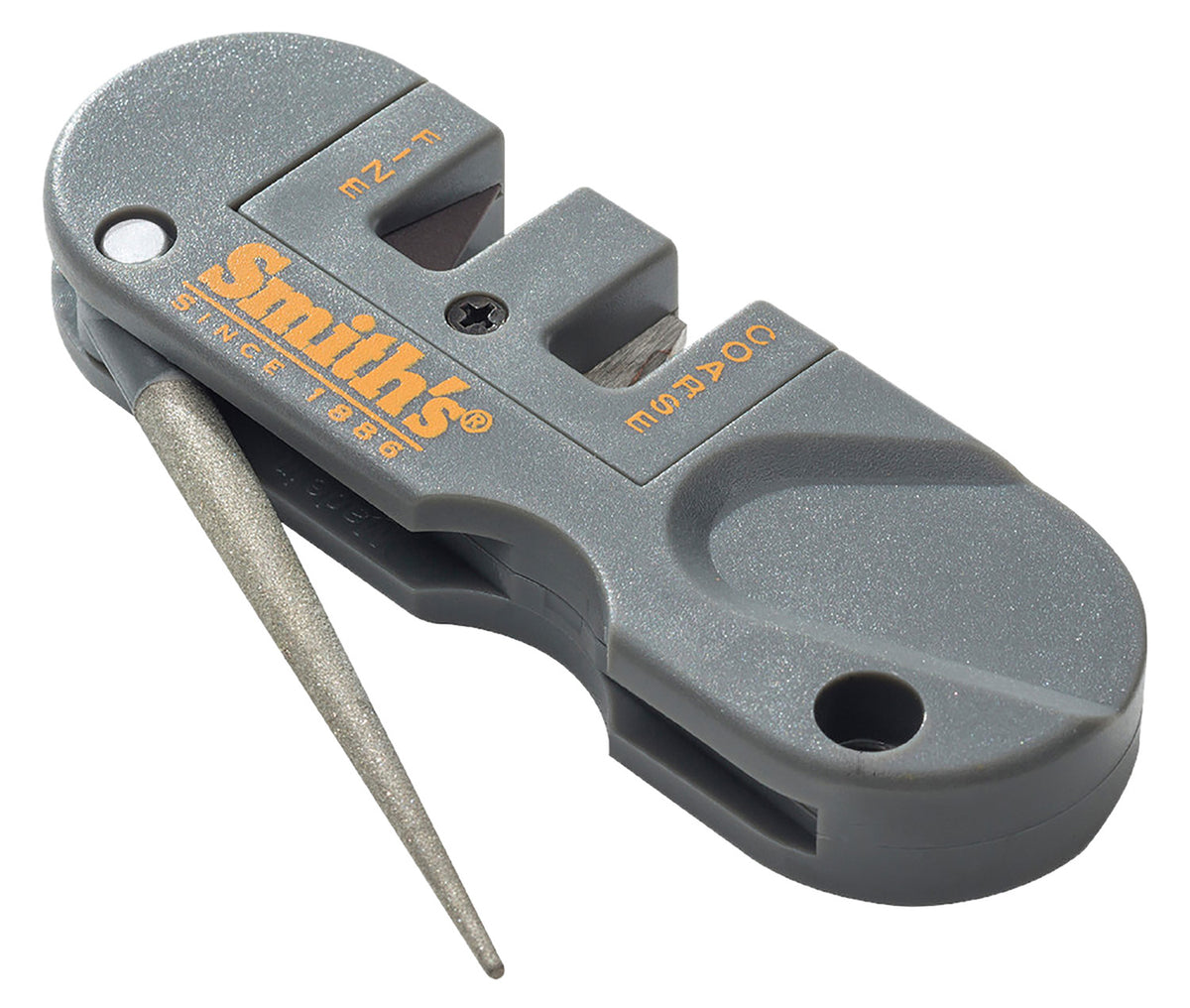 Smiths PP1 Pocket Pal Multi-Stage Knife Sharpener Carbide/Ceramic/Diamond with Lanyard Hole Gray