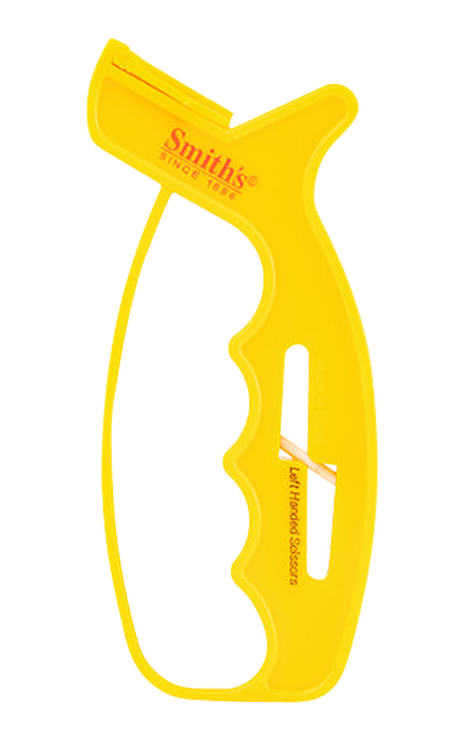 Smiths JIFFS 10-Second Knife and Scissors Sharpener with Floating Ceramic Rod Yellow Plastic Handle