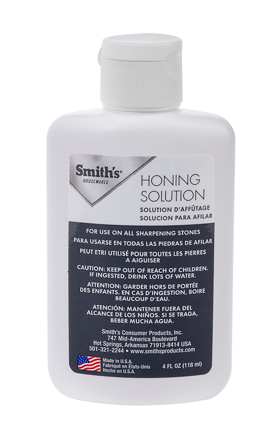 Smiths HON1 Honing Solution 4 oz Non-Petroleum Knife Stone Lubricant with Corrosion Inhibitors
