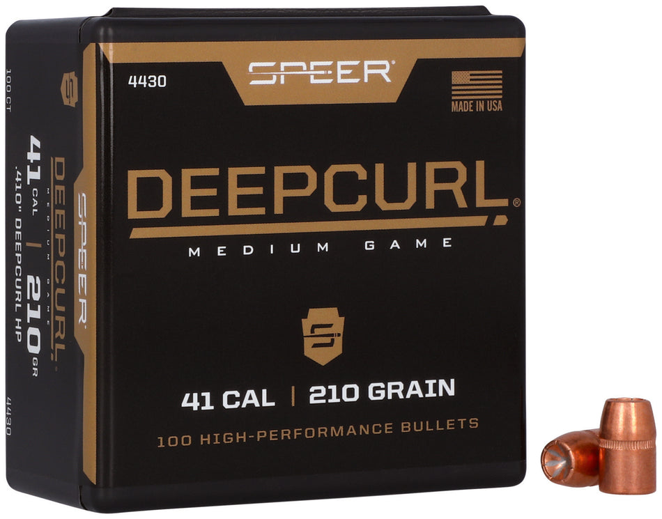 Speer 4430 DeepCurl .41 Cal 210gr Hollow Point Handgun Hunting Bullets 100/Box