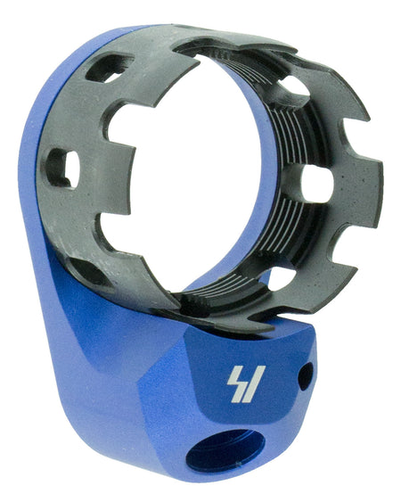Strike Industries Steel AR Blue Castle Nut and Extended End Plate with QD Swivel Mount
