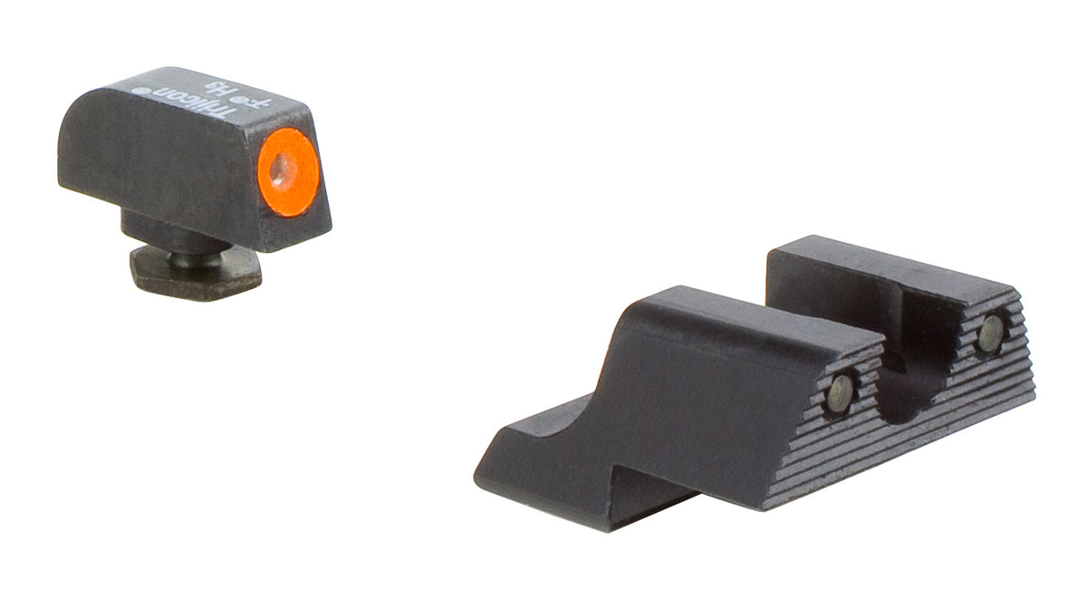 Trijicon HD Night Sights Orange Outline Front/Black U-Notch Rear for Glock 42/43/43X/48 (Non-MOS)