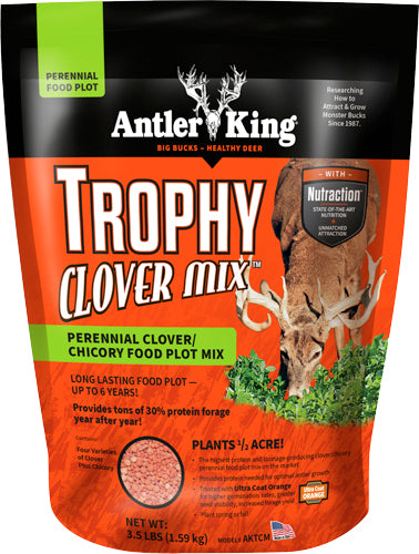 Antler King Trophy Clover 1/2 Acre Perennial Food Plot Mix 3.5lb Spring/Fall
