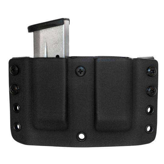 Comp-Tac Twin Warrior Kydex OWB Double Mag Pouch for M&P Shield 9/40 Black #19