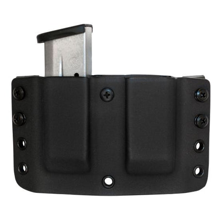 Comp-Tac Twin Warrior Kydex OWB Double Mag Pouch for M&P Shield 9/40 Black #19