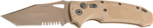 Hogue K320A M17 Auto Folder Tanto Blade 3.5" Tan Polymer Frame Part Serrated