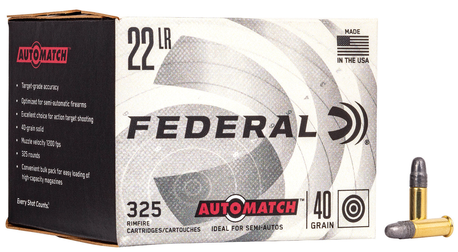 Federal Champion Training Champion Target Lead Round Nose /SP 40 Grain .22 Long Rifle 1200 fps