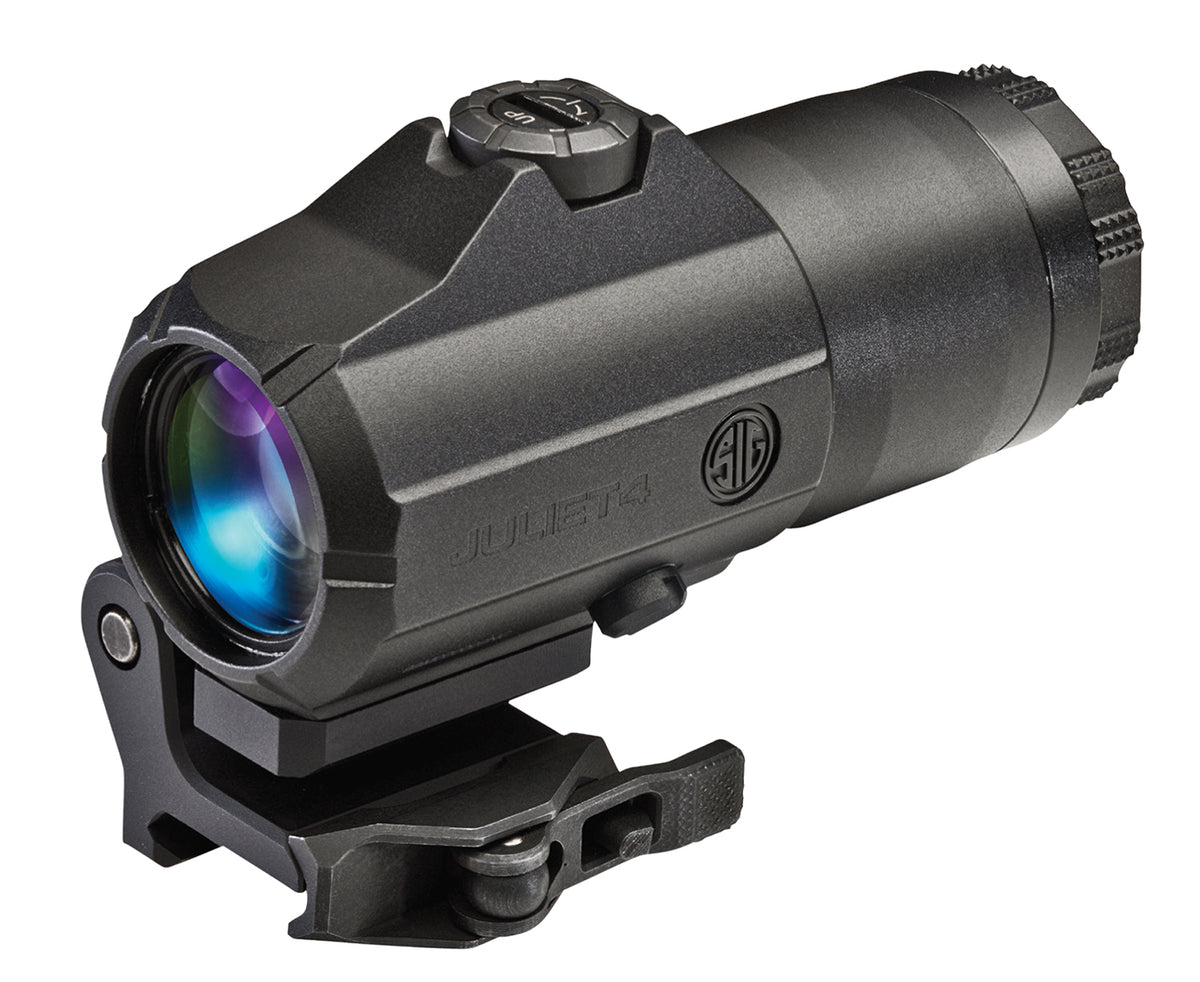 Sig Sauer SOJ41001 Juliet4 Black 4x24mm Firearm Magnifier with Quick Release Side Mount