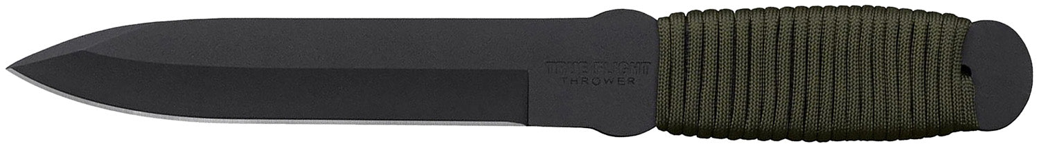 Cold Steel True Flight Thrower 6.75" Fixed Spear Point 1055 Carbon Steel Blade w/ Paracord Wrap OD Handle